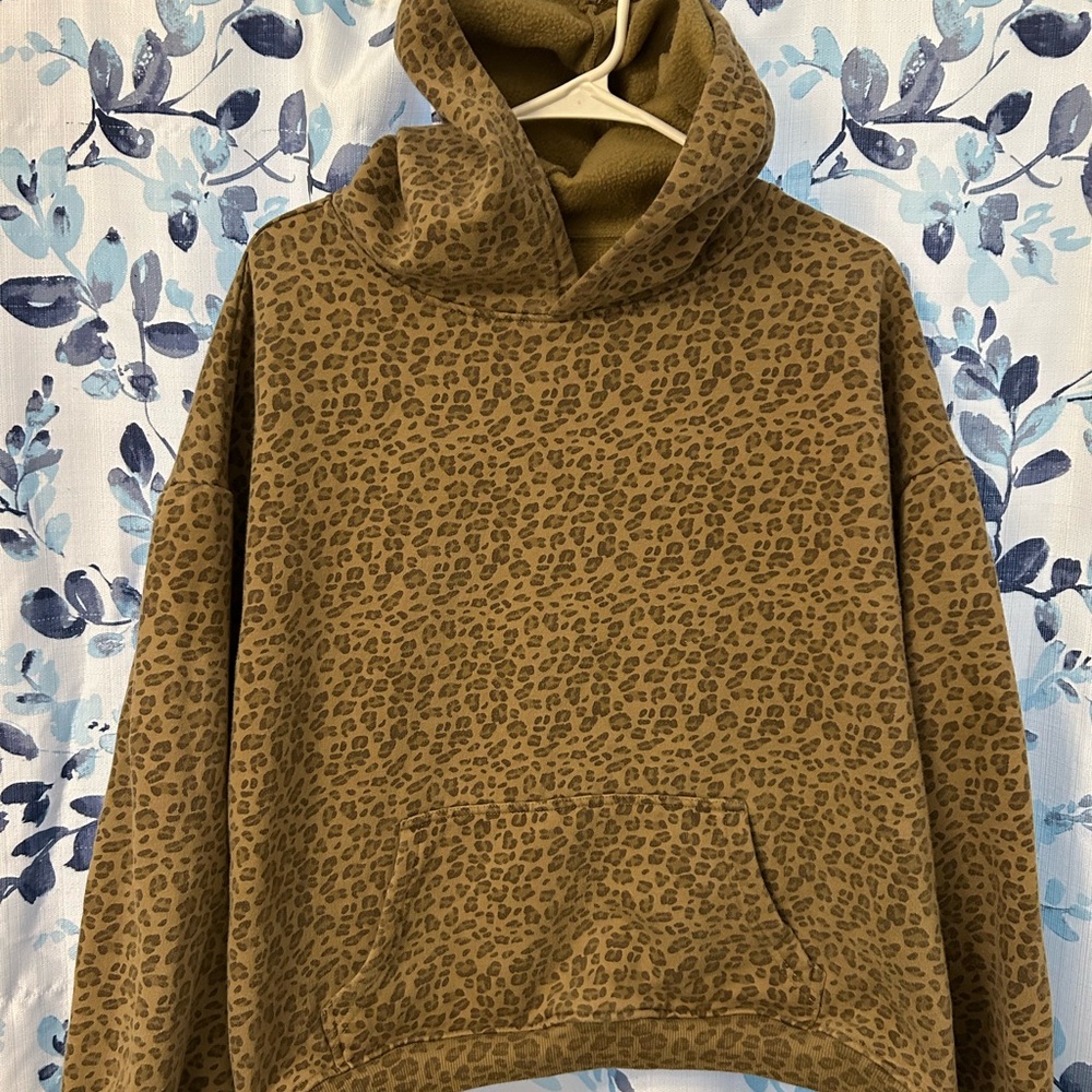 Target Brown Leopard Print Hoodie